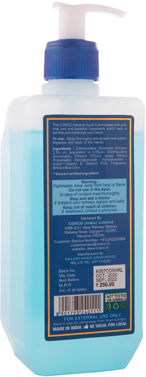 Cosco Sanitizer Hand Rub Liquid Pump 500ml